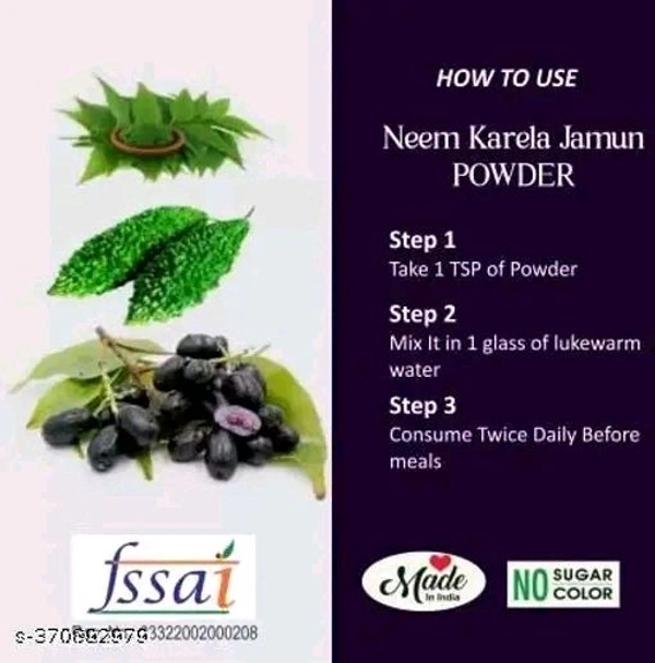 Neem Karela Jamun Suger Control Power - Electric Violet, Free
