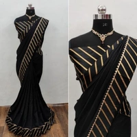 Trendy Voguish Sarees - Navy blue