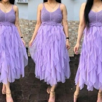 Women's Net Dresses - Blue, Free Size