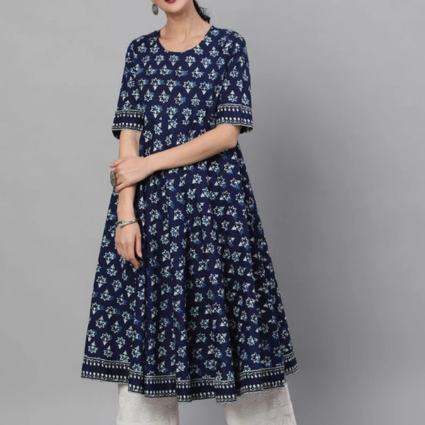 Fancy Cotton Printed Kurtis  - XL