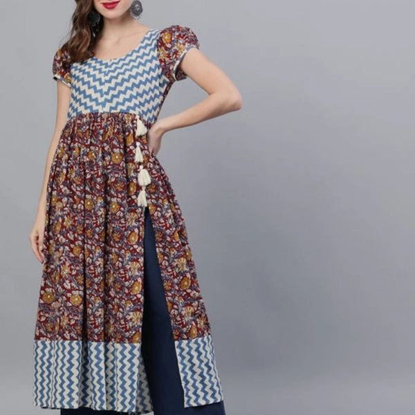 Fancy Cotton Printed Kurtis - M