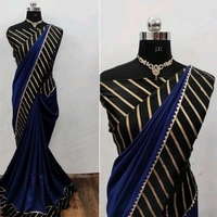 Trendy Voguish Sarees - Red+Green
