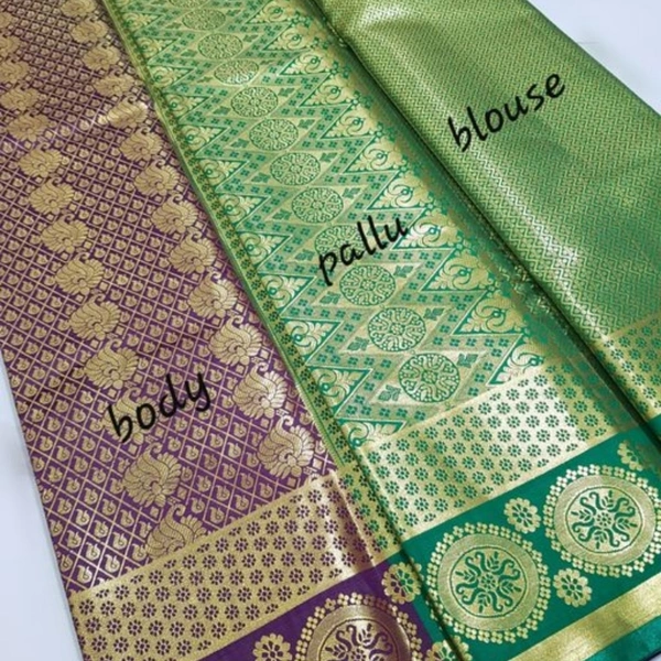 Kanchipuram Pattu Silk Saree Full Zari