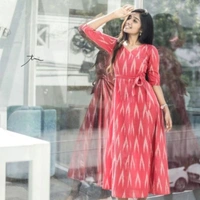 Women's Printed Cotton Kurti - Lavendar, XS