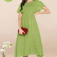  Party Wear Kurta Set - Yellow, M