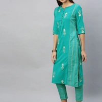 Jivika Voguish Women Kurta Sets - Blue, S