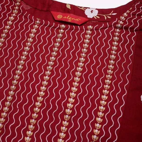 Jivika Voguish Women Kurta Sets  - Red, S