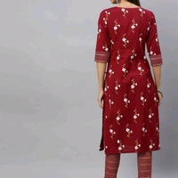Jivika Voguish Women Kurta Sets  - Red, S