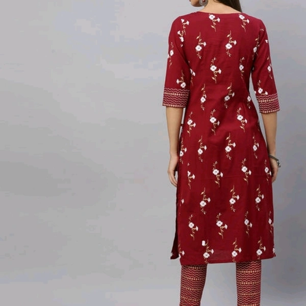 Jivika Voguish Women Kurta Sets  - Red, XXL