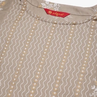 Jivika Voguish Women Kurta Sets  - Beige, S