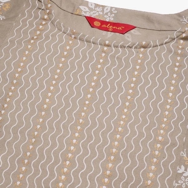 Jivika Voguish Women Kurta Sets  - Beige, M