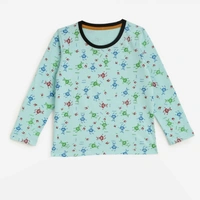 Kids Craft Sea Green Cotton Fabric All Over print Girls Nightsuit - 7-8 years