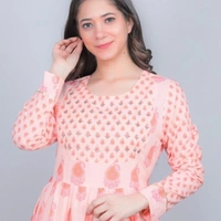 Charvi Ensemble Kurtis - Blue, XXL