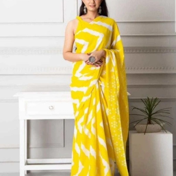 Rani Prints Jaipur Hand Printed Cotton Mulmul Saree