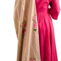 Solid Kurta, Palazzo And Dupatta Set - XL