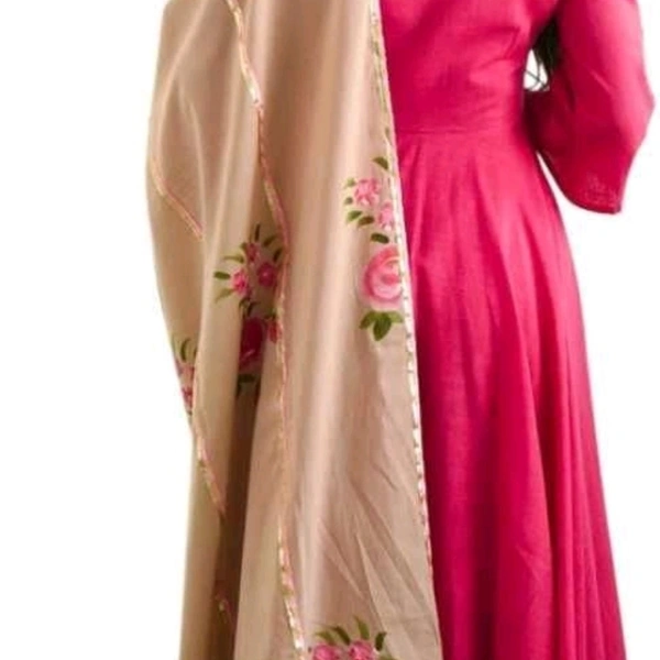 Solid Kurta, Palazzo And Dupatta Set - XXL