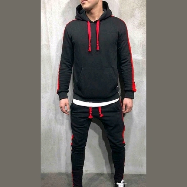 Sleek Style Men's Tracksuits  - Black, M