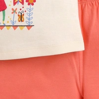 Cutiepie Classy Girls Top & Bottom Sets - ORANGE, 12-18 months