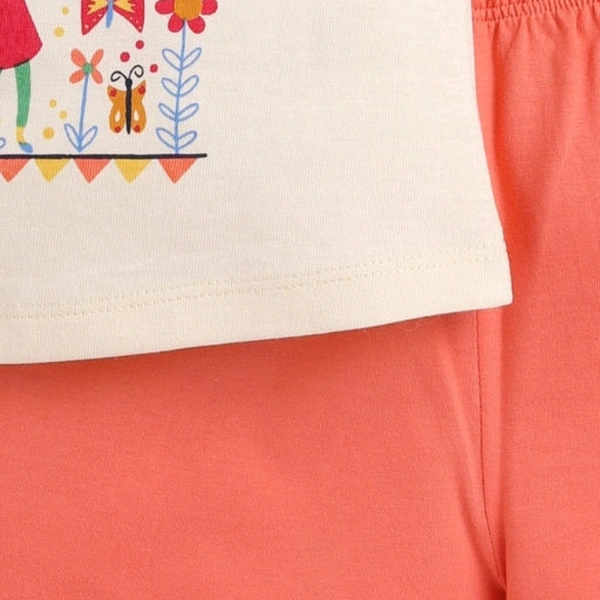Cutiepie Classy Girls Top & Bottom Sets - ORANGE, 12-18 months