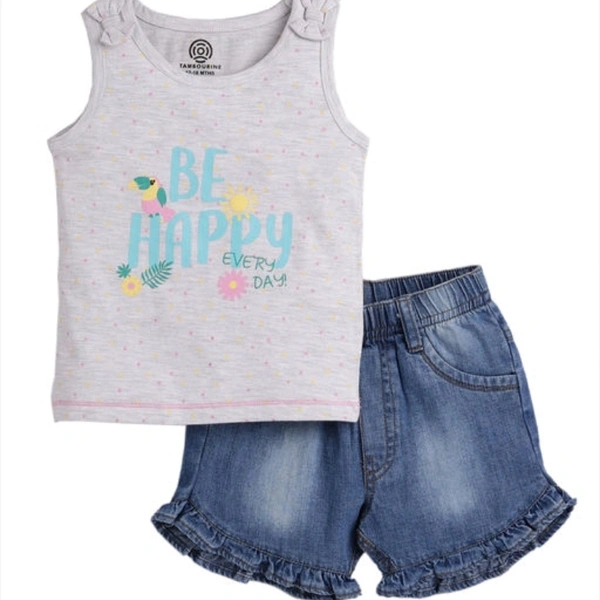 Modern Comfy Girls Top & Bottom Sets  - 12-18 months