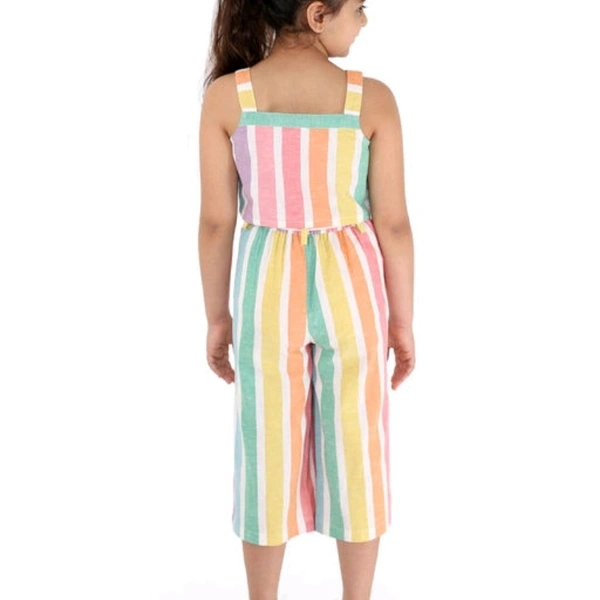 Girls Multi Colorured Top With Palazzos - 4-5 years