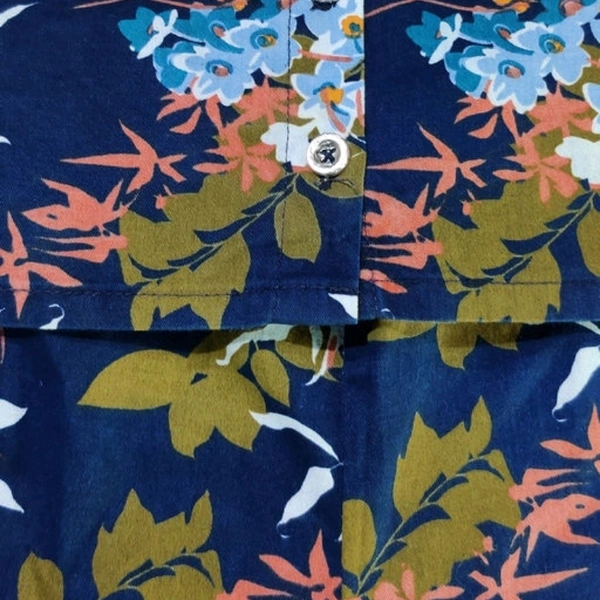 Girls Navy Blue Floral Printed Top with Palazzos - 14-15 years