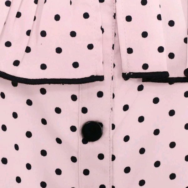 Girls Pink Polka Dots Printed Top With Trousers - 5-6 years