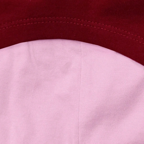 Girls Maroon Printed T-shirt with Pink Leggings - 5-6 years