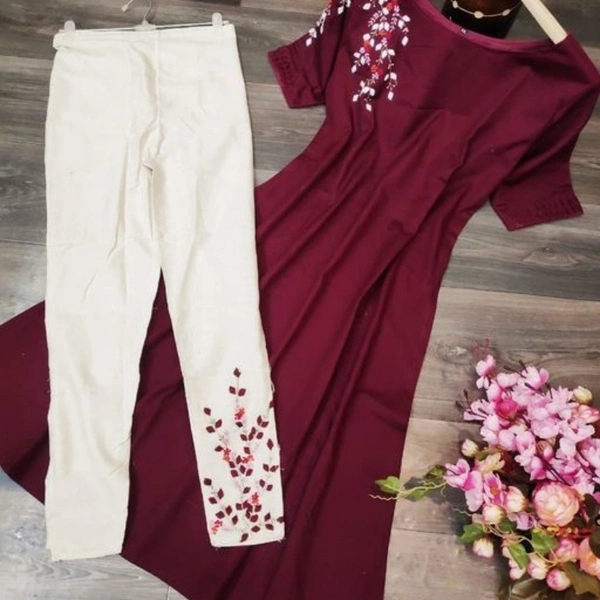 Modern Women Kurta Sets - Red, XXL
