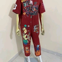 Trendy Retro Women Jumpsuits - Maroon, XXL