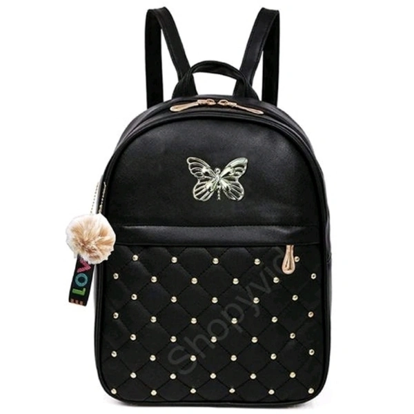 Leather Stylish and Trending High Quality Women Backpack for College - Peach