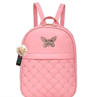 Leather Stylish and Trending High Quality Women Backpack for College - Peach