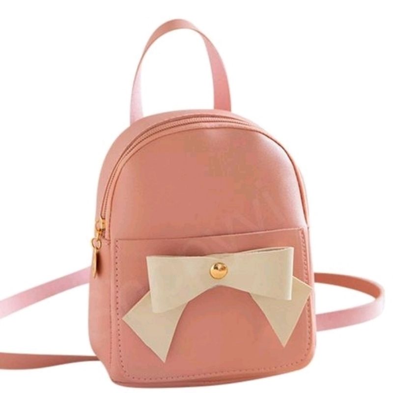 Buy Alison Girls Bowknot Cute Leather Backpack Mini Backpack Purse for  Women. (Pink) at Amazon.in