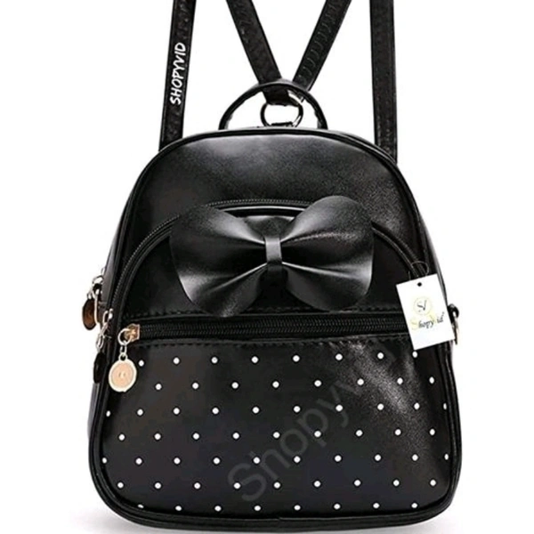 Women's Bowknot Polka Dot Cute Mini Backpack/Shoulder Bag