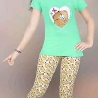 Cute Classy Kids Girls Nightsuits / Night Dress - Red , 8-9 years