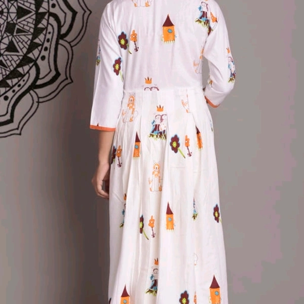Women'S Printed Rayon Kurtis - Pink, S