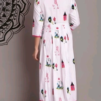 Women'S Printed Rayon Kurtis - Yellow, 4XL