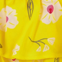 Bright Yellow Off Shoulder Flared Dress - 4-5 years