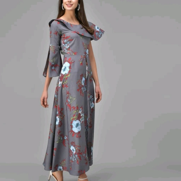 Trendy Partywear Women Dresses - Grey, XL
