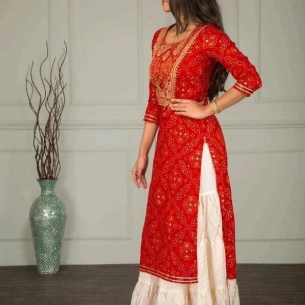 Graceful kurta sharara set - L