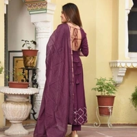 Abhisarika Pretty Women Kurta Sets - Wine, S