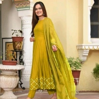 Abhisarika Pretty Women Kurta Sets - Yellow, L
