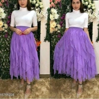 Fashionable Trendy Women Western Skirts - Wine, 26