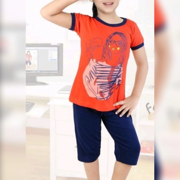Amazing Sinker Cotton  Nightsuit - 7-8 years