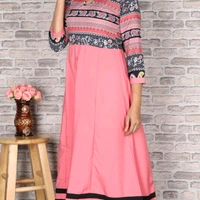 Women's Printed Crepe Anarkali Kurti - 7XL