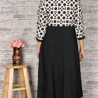 Women's Printed Crepe Anarkali Kurti - XXL