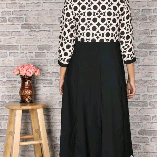 Women's Printed Crepe Anarkali Kurti - XXL