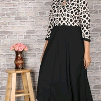 Women's Printed Crepe Anarkali Kurti - XXL