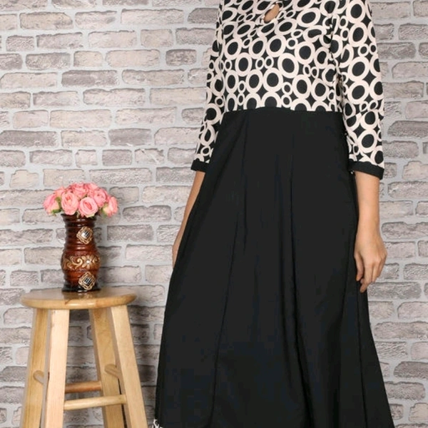 Women's Printed Crepe Anarkali Kurti - XXL