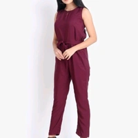 REAL VIBES JUMPSUIT - Wine, S